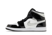 Air Jordan 1 Mid SE Black White Metallic Silver