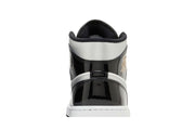 Air Jordan 1 Mid SE Black White Metallic Silver