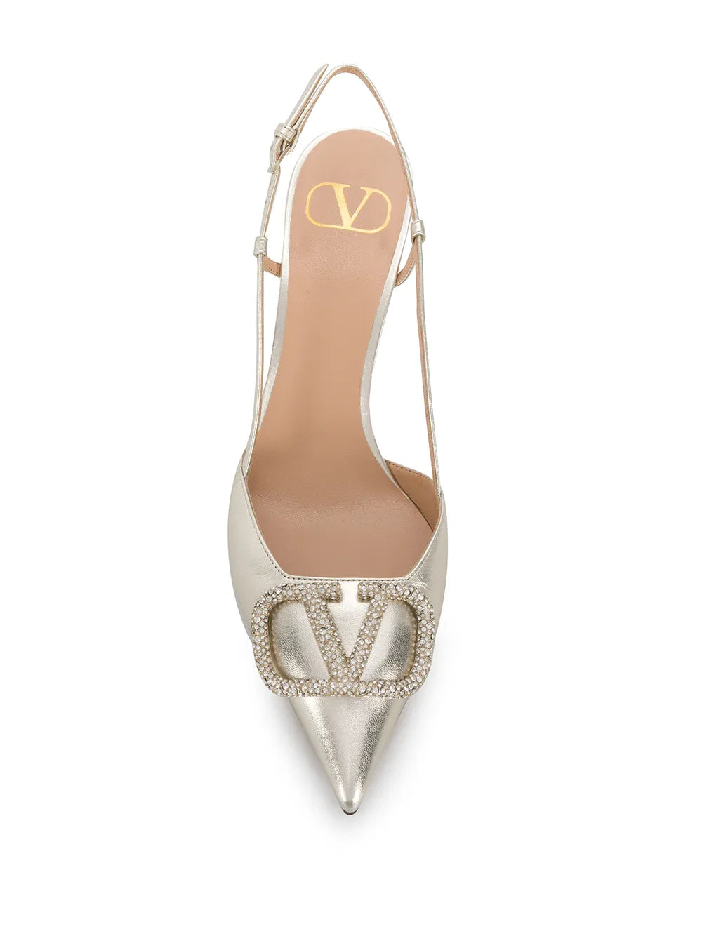 80mm VLogo Glow slingback pumps
