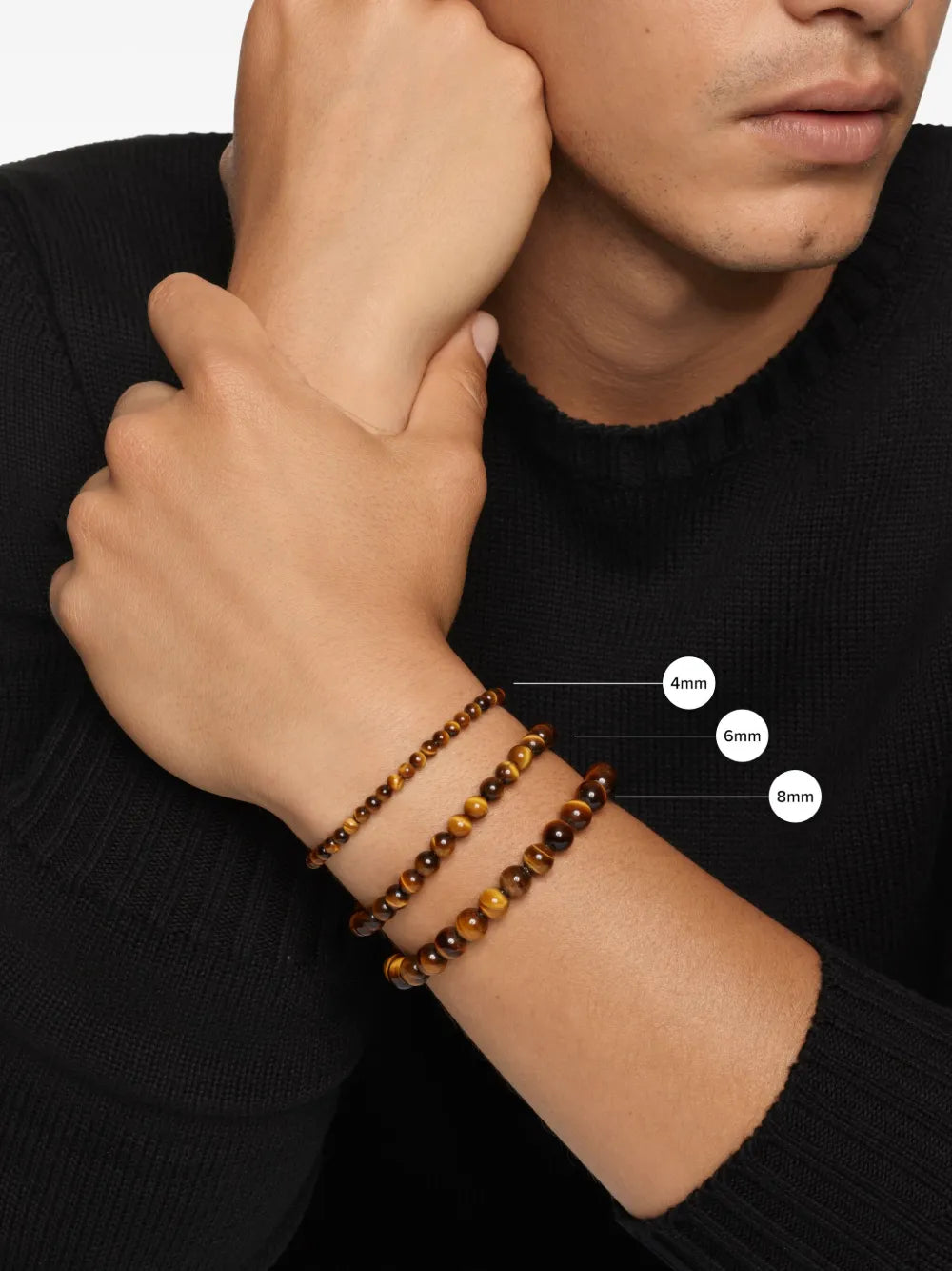 sterling silver Spiritual Beads bracelet (6mm)
