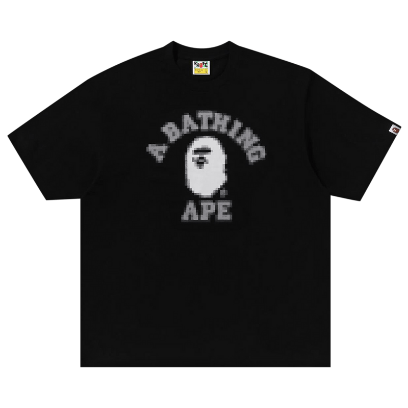 BAPE Pixal College Relaxed Fit T-Shirt Black