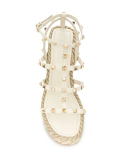95mm Rockstud wedge sandals