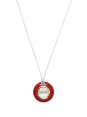 logo-pendant necklace