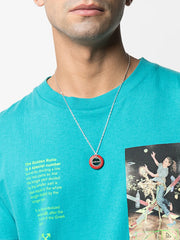 logo-pendant necklace