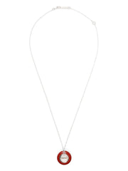 logo-pendant necklace