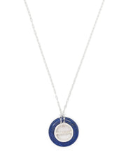 logo-pendant necklace