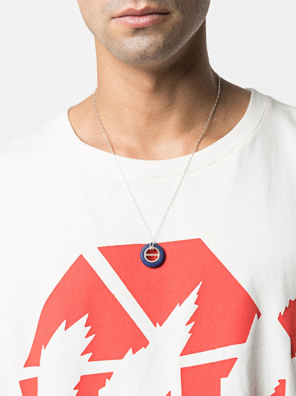 logo-pendant necklace