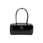 Miu Miu Beau Leather Patchwork Bag Black