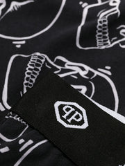 Outline skull-print boxers