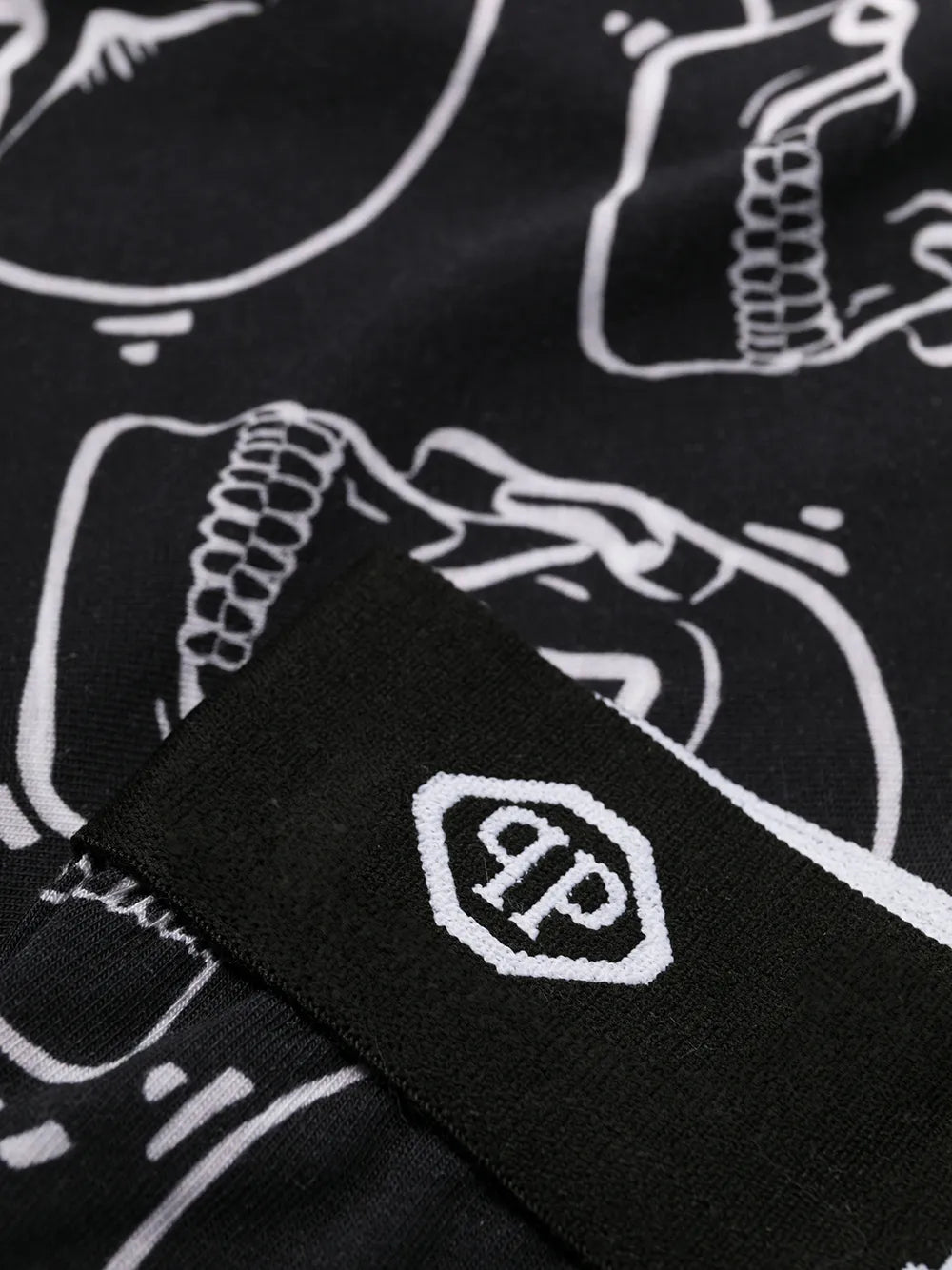 Outline skull-print boxers