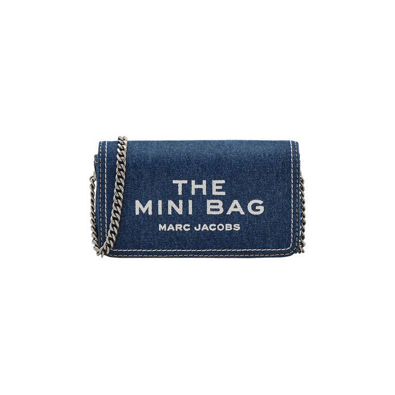 Marc Jacobs Mini Denim Chain Items SLG Bag Dark Wash