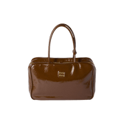 Miu Miu Beau Naplak Patent Leather Bag Palisander
