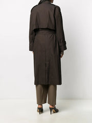 belted double-breasted trench coat