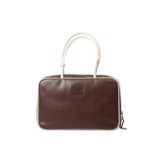 Miu Miu Large Contrast Beau Bag Briarwood/White