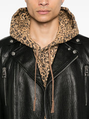leather biker jacket
