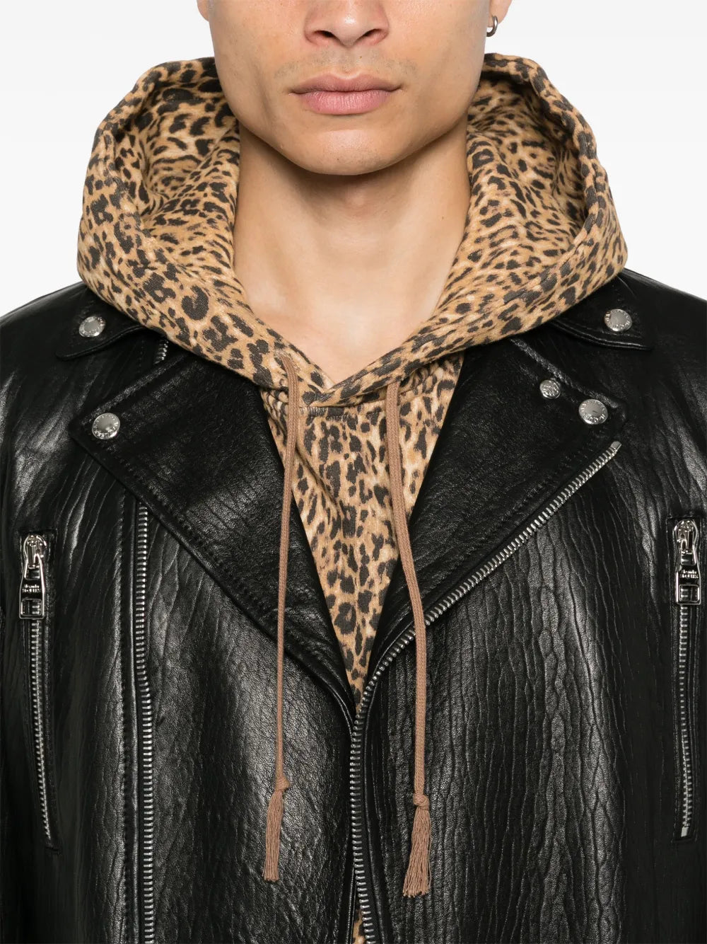 leather biker jacket