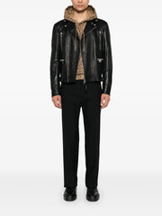 leather biker jacket
