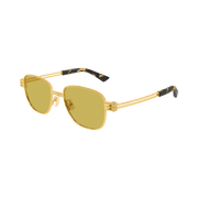 Bottega Veneta Square Sunglasses Gold/Yellow