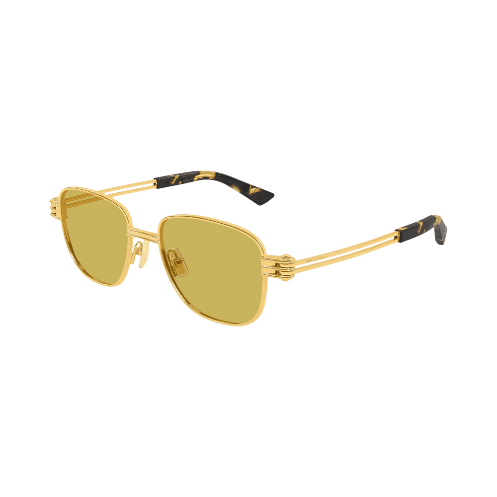 Bottega Veneta Square Sunglasses Gold/Yellow