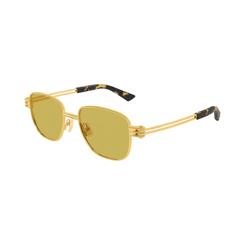 Bottega Veneta Square Sunglasses Gold/Yellow