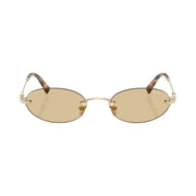 Miu Miu Oval Sunglasses Pale Gold/Yellow (0MU A54S ZVN10R)