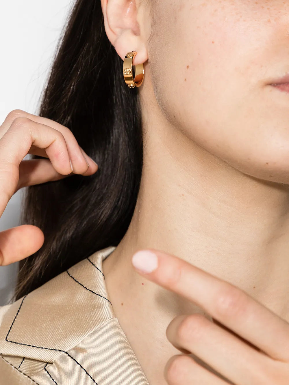 Miller stud hoop earrings