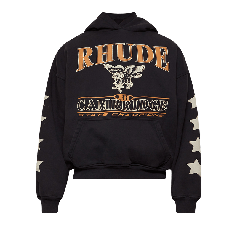 Rhude Cambridge State Champs Hoodie Vintage Black