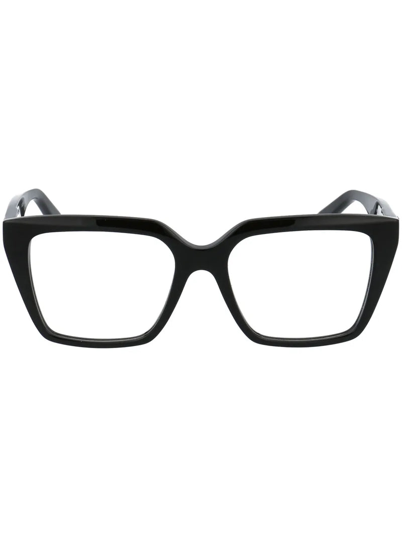 square-frame logo-detail glasses