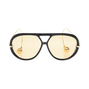 Bottega Veneta Aviator Sunglasses Black/Gold/Yellow