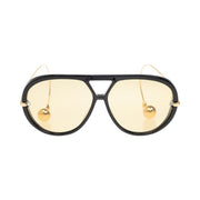Bottega Veneta Aviator Sunglasses Black/Gold/Yellow