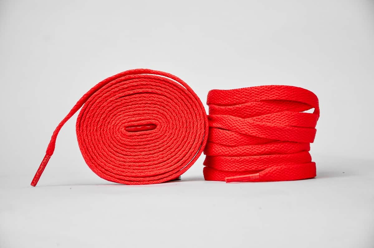 Flat Sneaker Laces- Red Jordan laces AJ1 Laces Kicks Machine