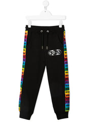 rainbow logo-tape track pants