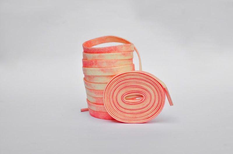 Tie Dye Laces- Peach Jordan Laces Kicks Machine