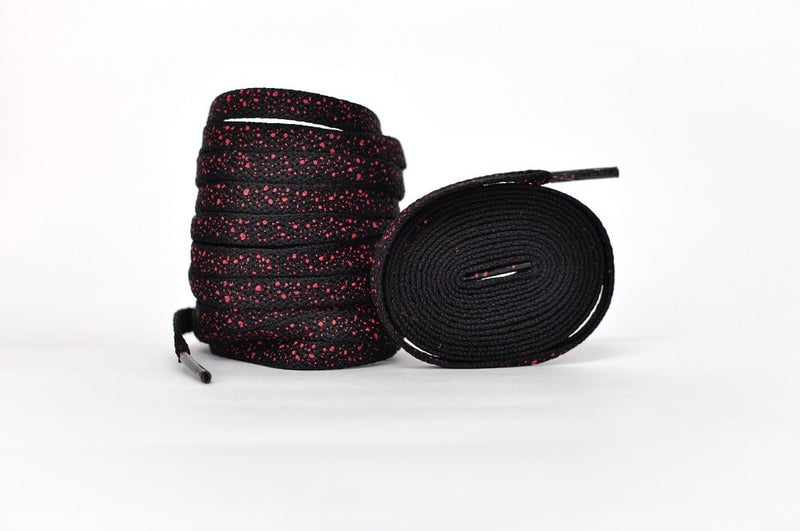 Cement Laces- Bred Jordan Laces Kicks Machine