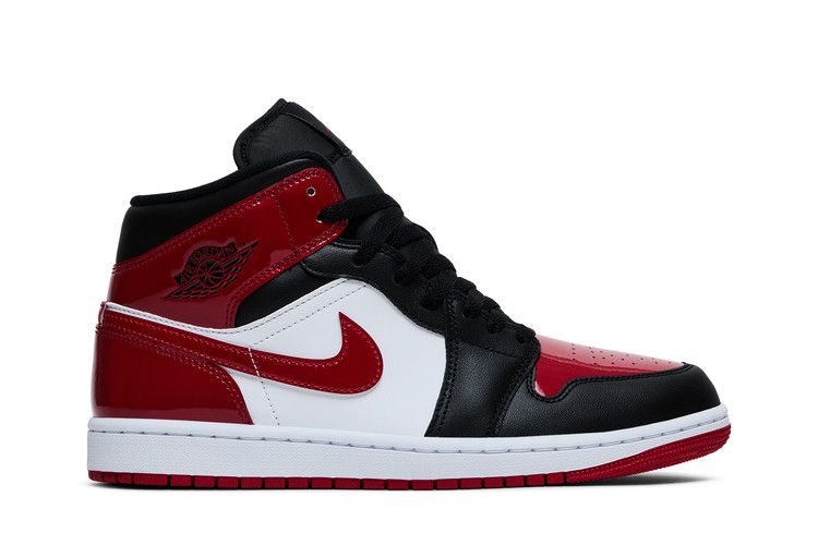 Air Jordan 1 Mid Patent Bred Toe