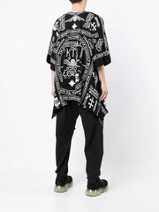 church print kaftan shirt