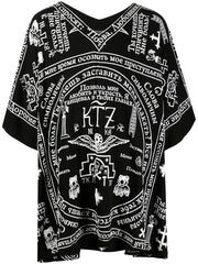 church print kaftan shirt