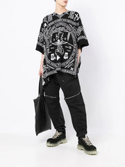 church print kaftan shirt