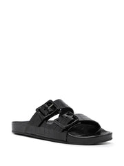 Mallorca crocodile-effect sandals