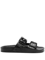 Mallorca crocodile-effect sandals