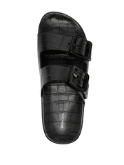 Mallorca crocodile-effect sandals