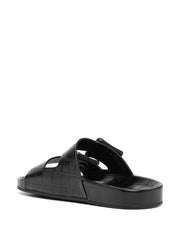 Mallorca crocodile-effect sandals