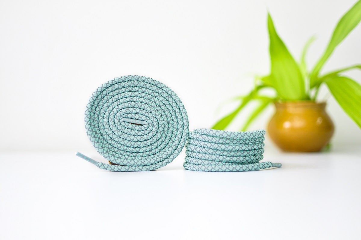 Reflective Rope Laces- Mint Yeezy Laces Kicks Machine