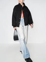 distressed-effect jeans