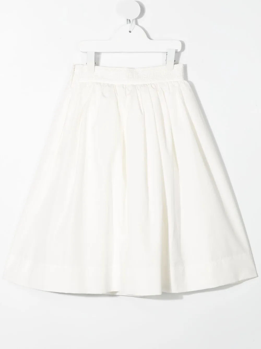 pleated A-line skirt