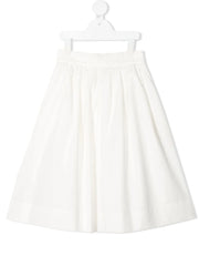 pleated A-line skirt