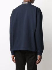 mock-neck chest pocket sweatshirt