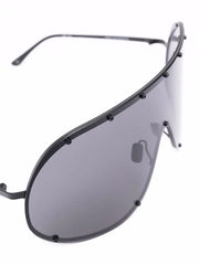 oversized shield-frame sunglasses