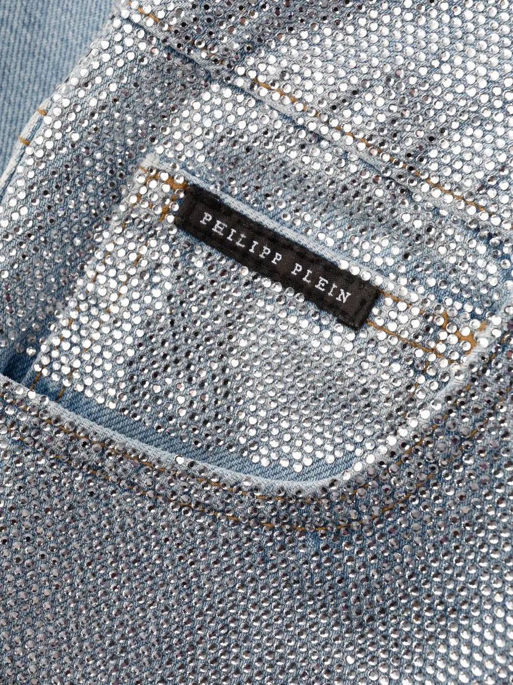 Full Crystal wide-leg jeans