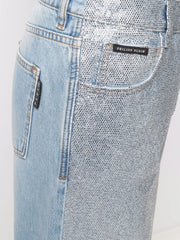 Full Crystal wide-leg jeans